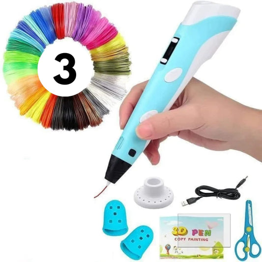 Lapiz Impresora 3D Para Niños Portatil + 9M Filamentos de Regalo