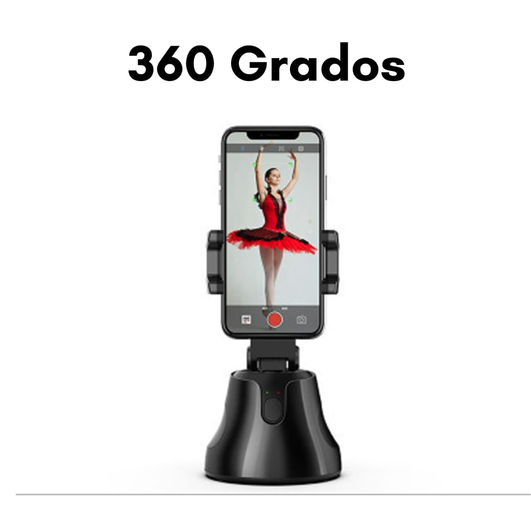 Soporte Giratorio Seguimiento 360 Selfie Carga USB